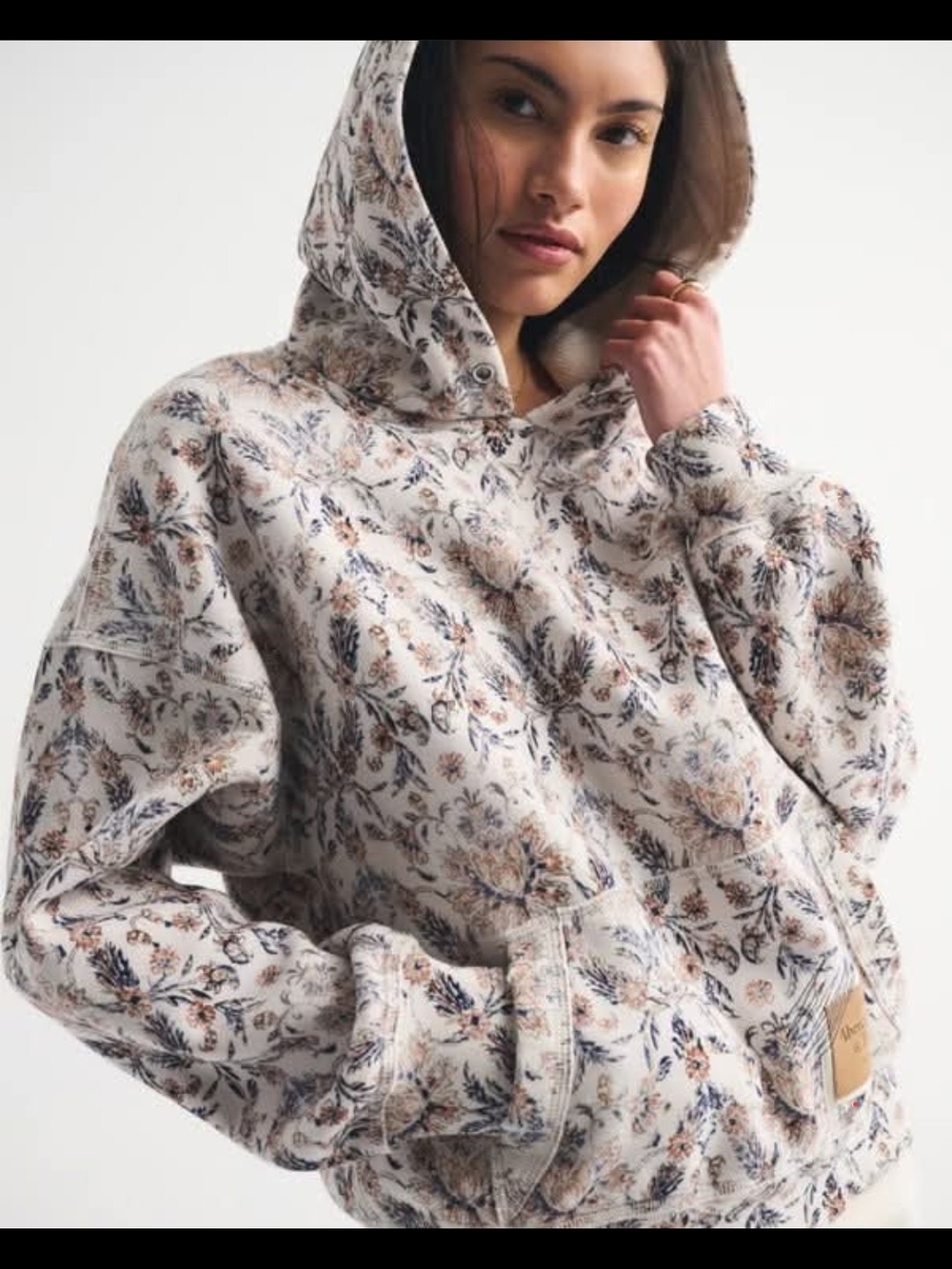 🌸Abercrombie Sunday Floral Hooded Pullover Sweatshirt